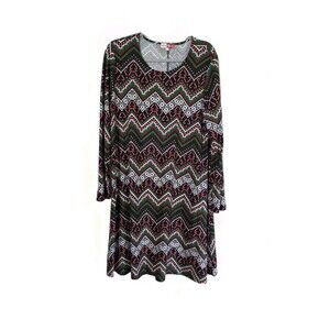 Merry Wear Women's Ugly Christmas Holiday Dress Size XL Long Sleeve Dress